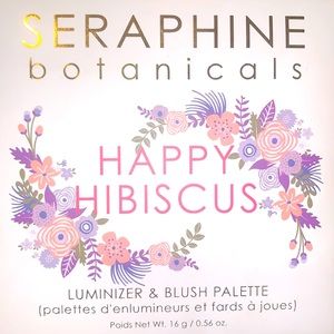 SERAPHINE botanicals HAPPY HIBISCUS Luminizer & Blush Palette